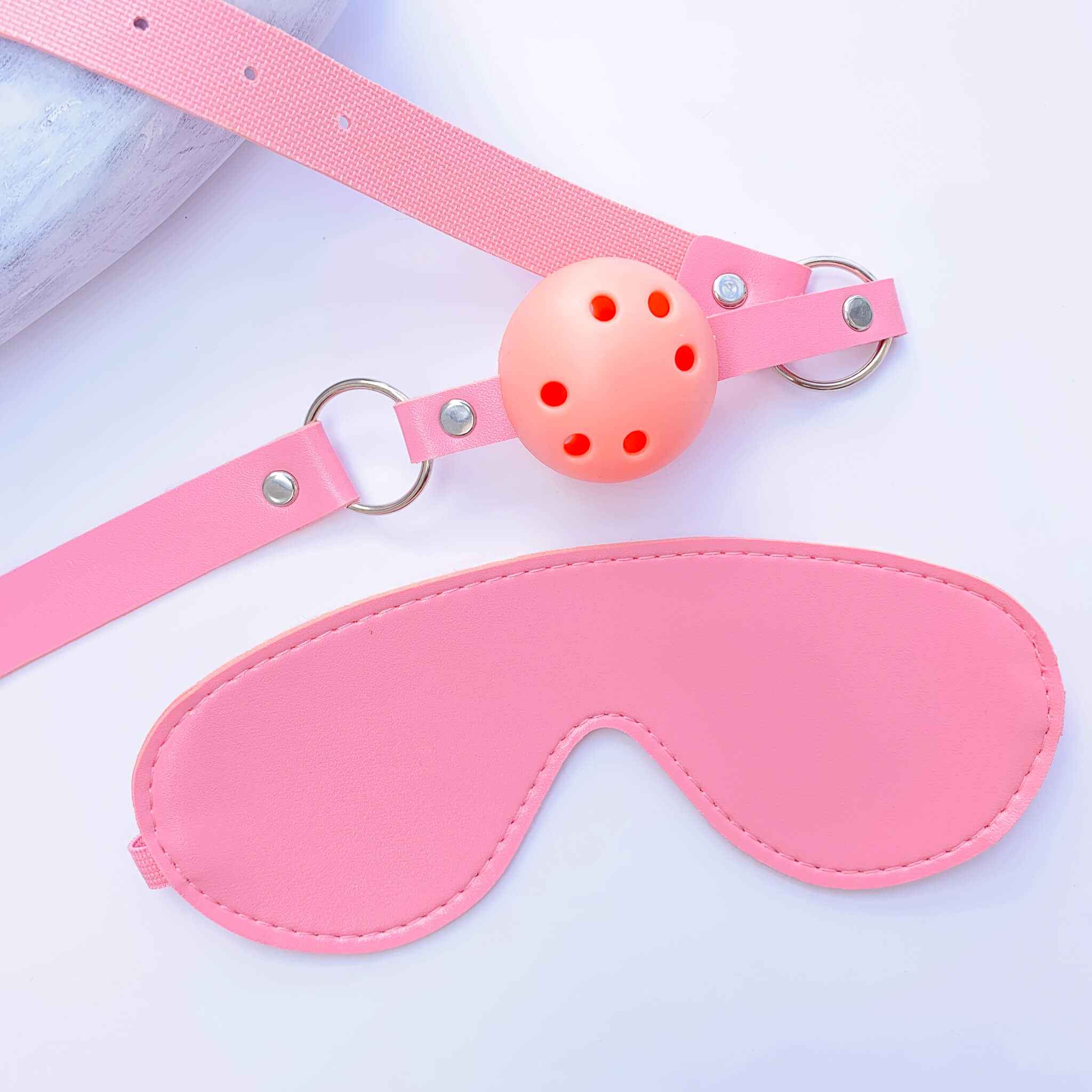 Mouth Gag & Blindfold Light Bondage Kit (2-pieces)