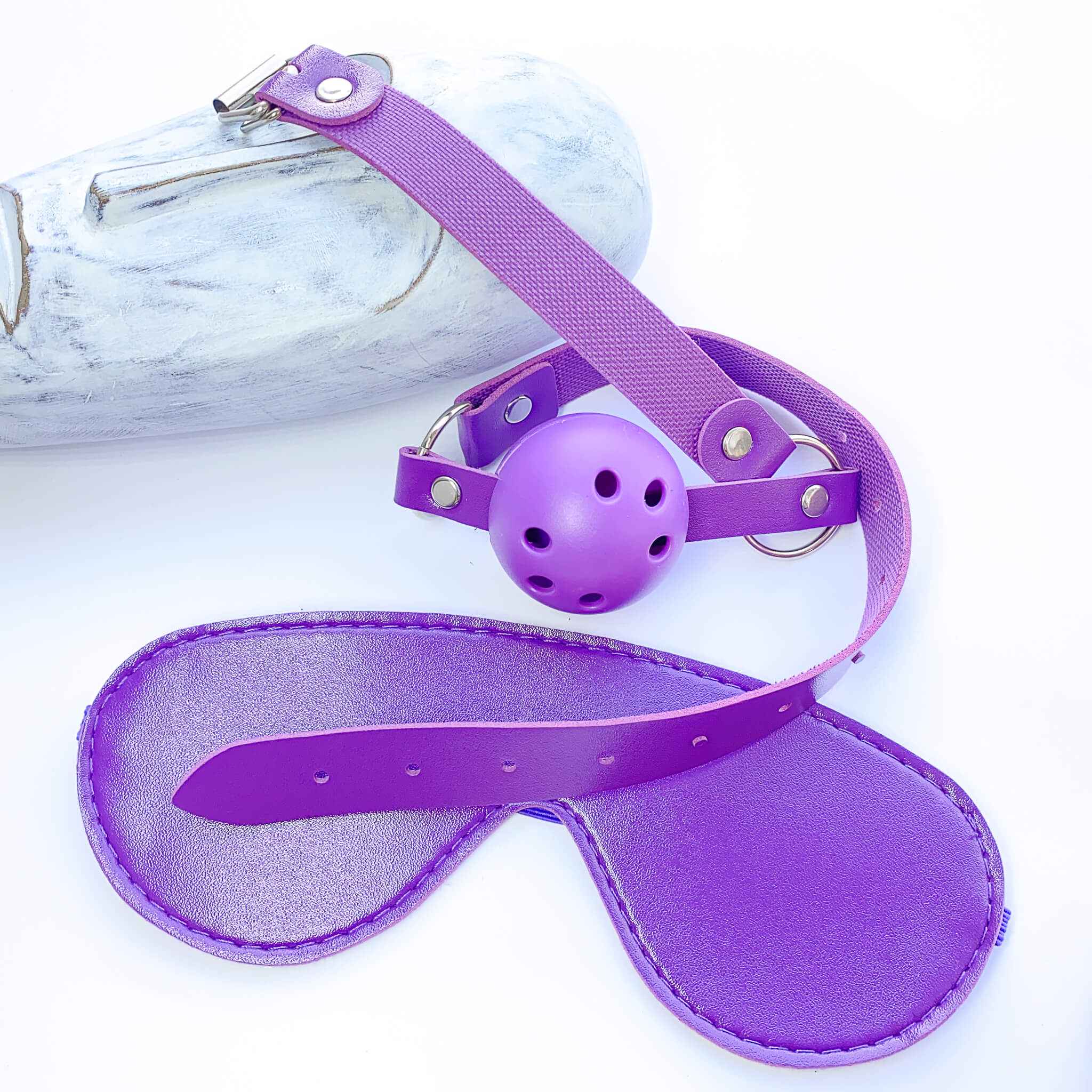 Mouth Gag & Blindfold Light Bondage Kit (2-pieces)