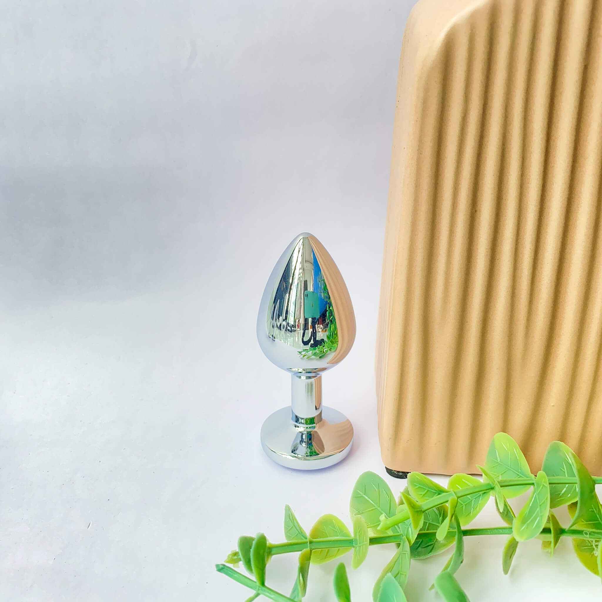 Light Green Metal Anal Butt Plug 3 Piece Set