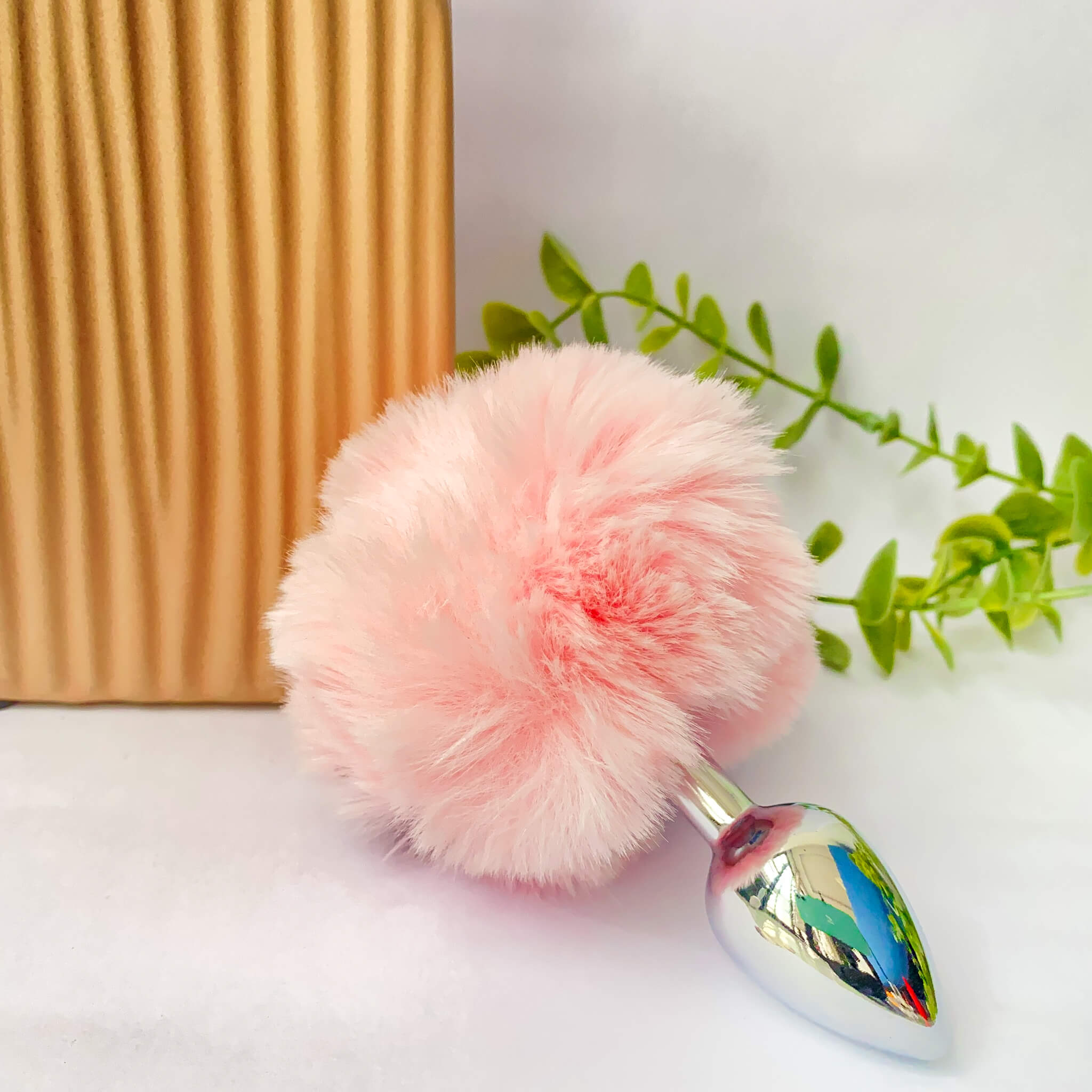pink plush butt plug