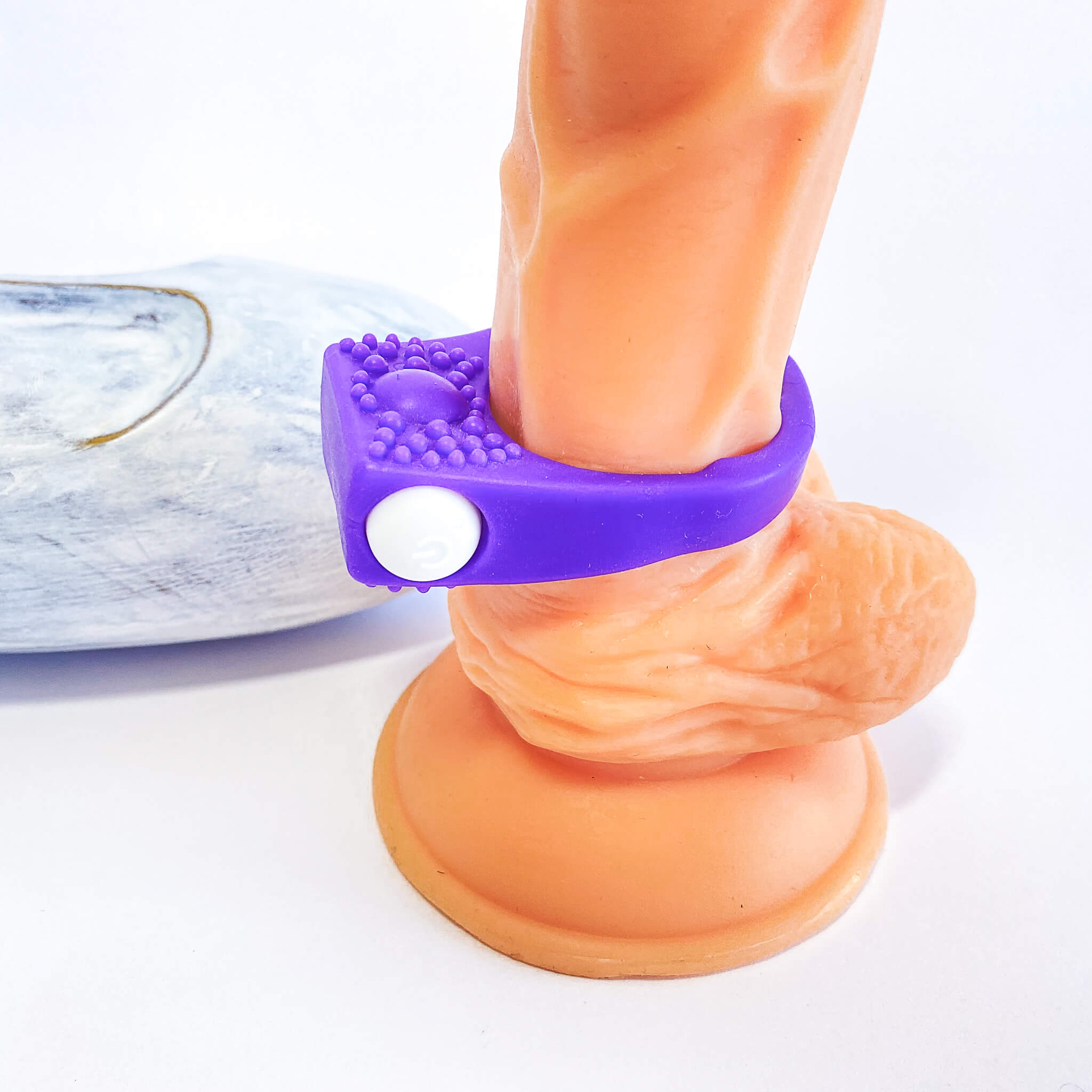 purple silicone vibrating cock ring