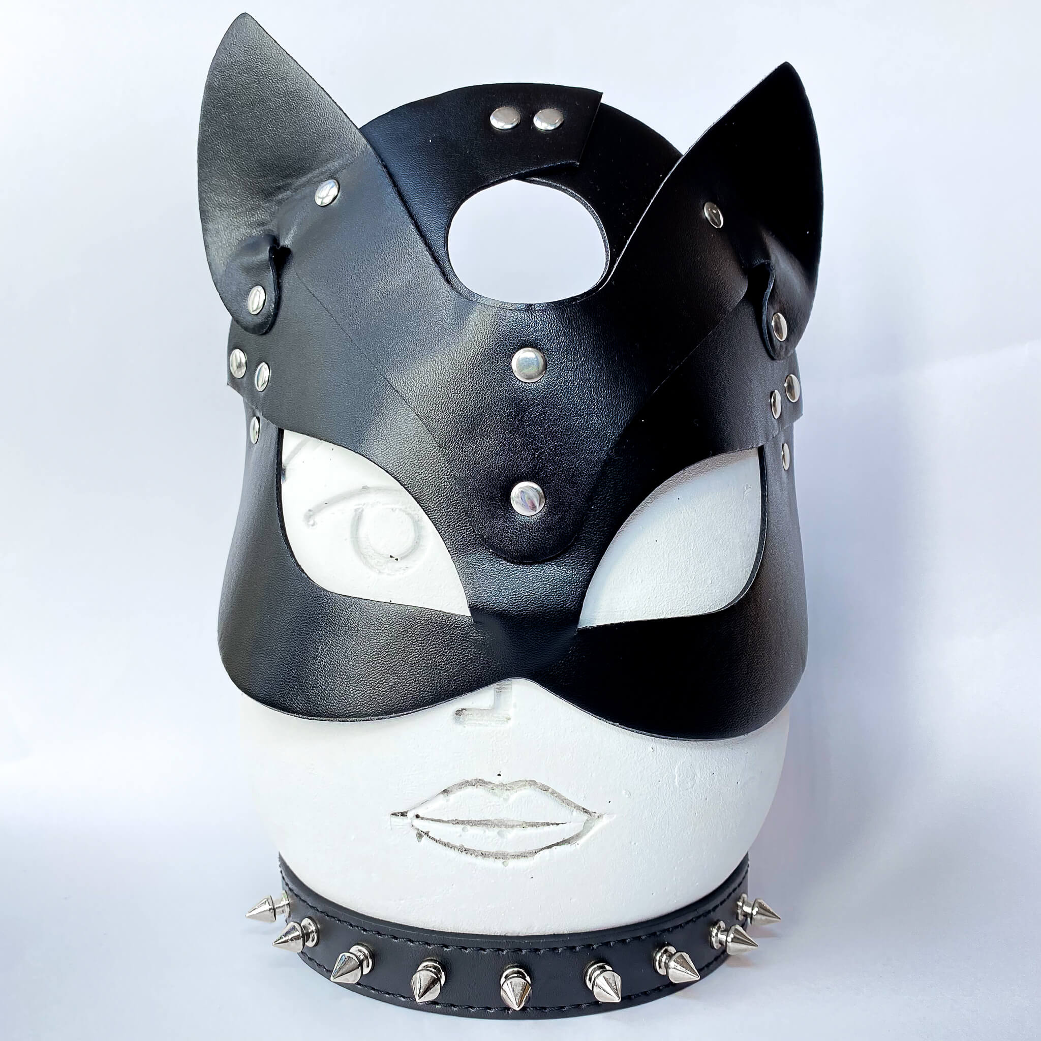 sexy cat eye mask and collar set