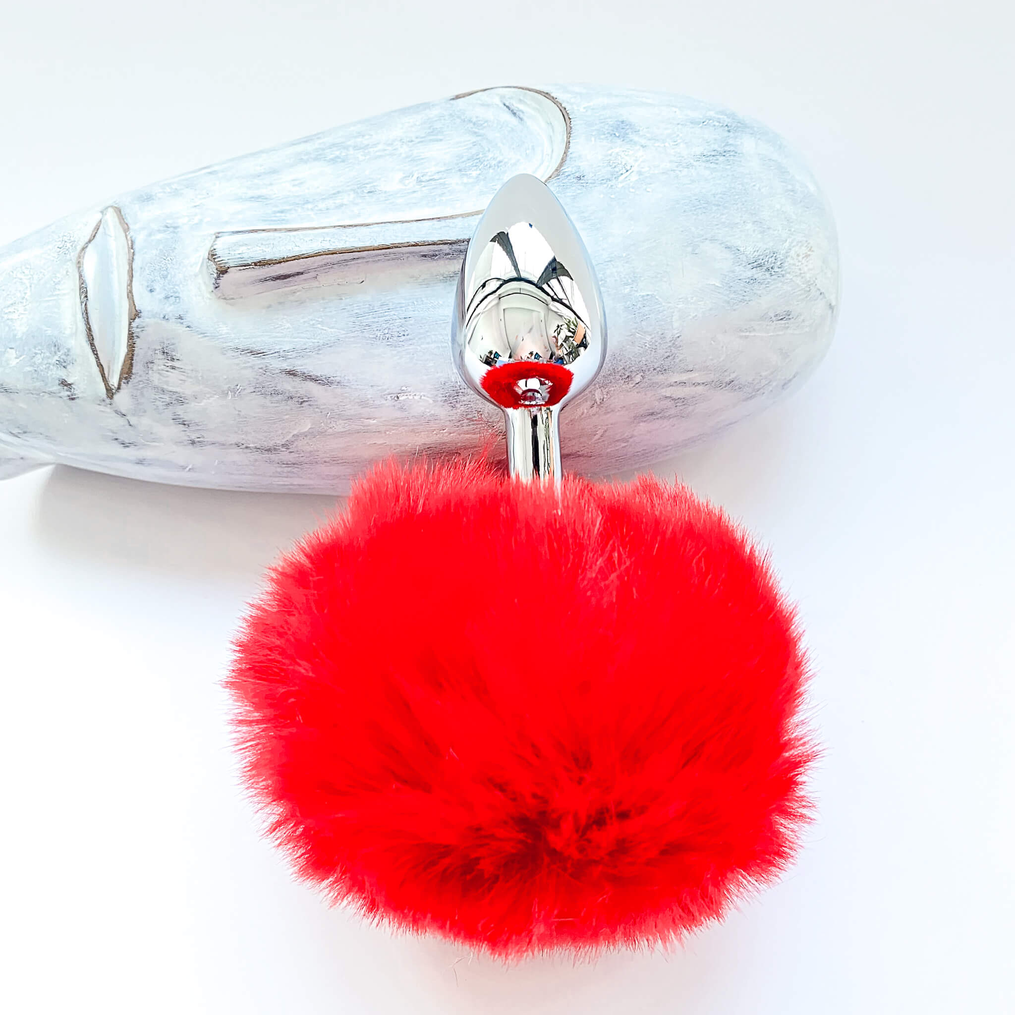 red bunny tail butt plug