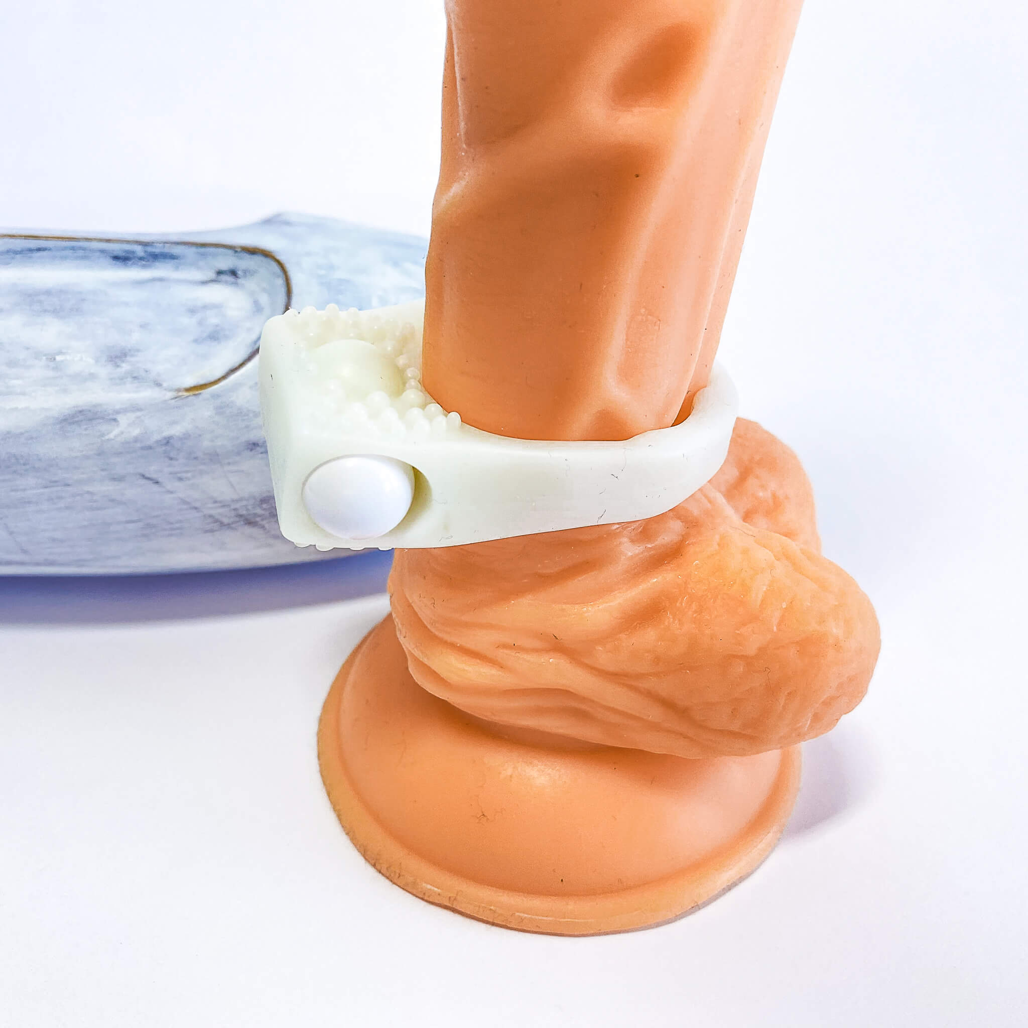 white silicone vibrating cock ring