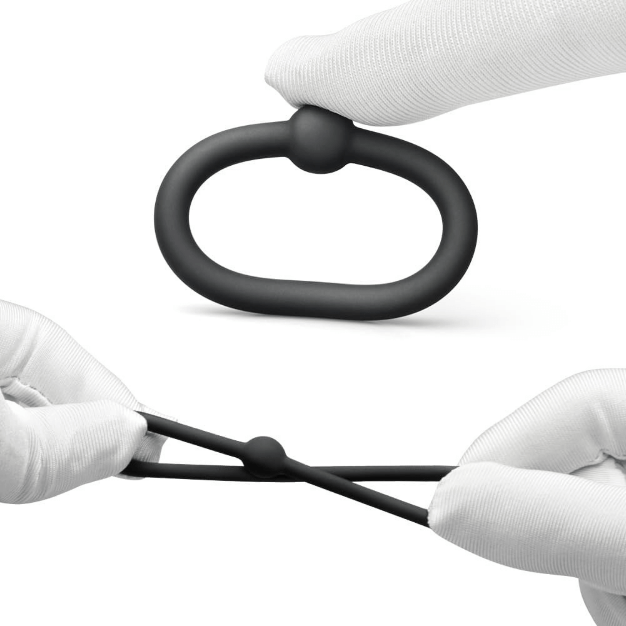 Beaded Silicone Cock Ring Set (4pcs)