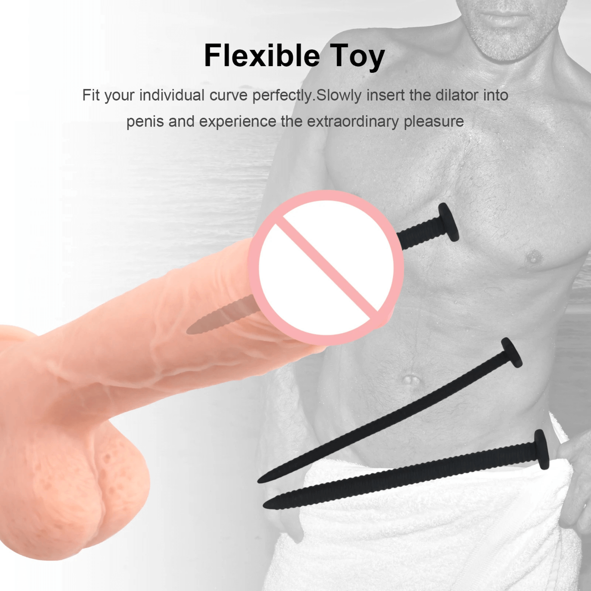 Screw Silicone Urethral Plug Set