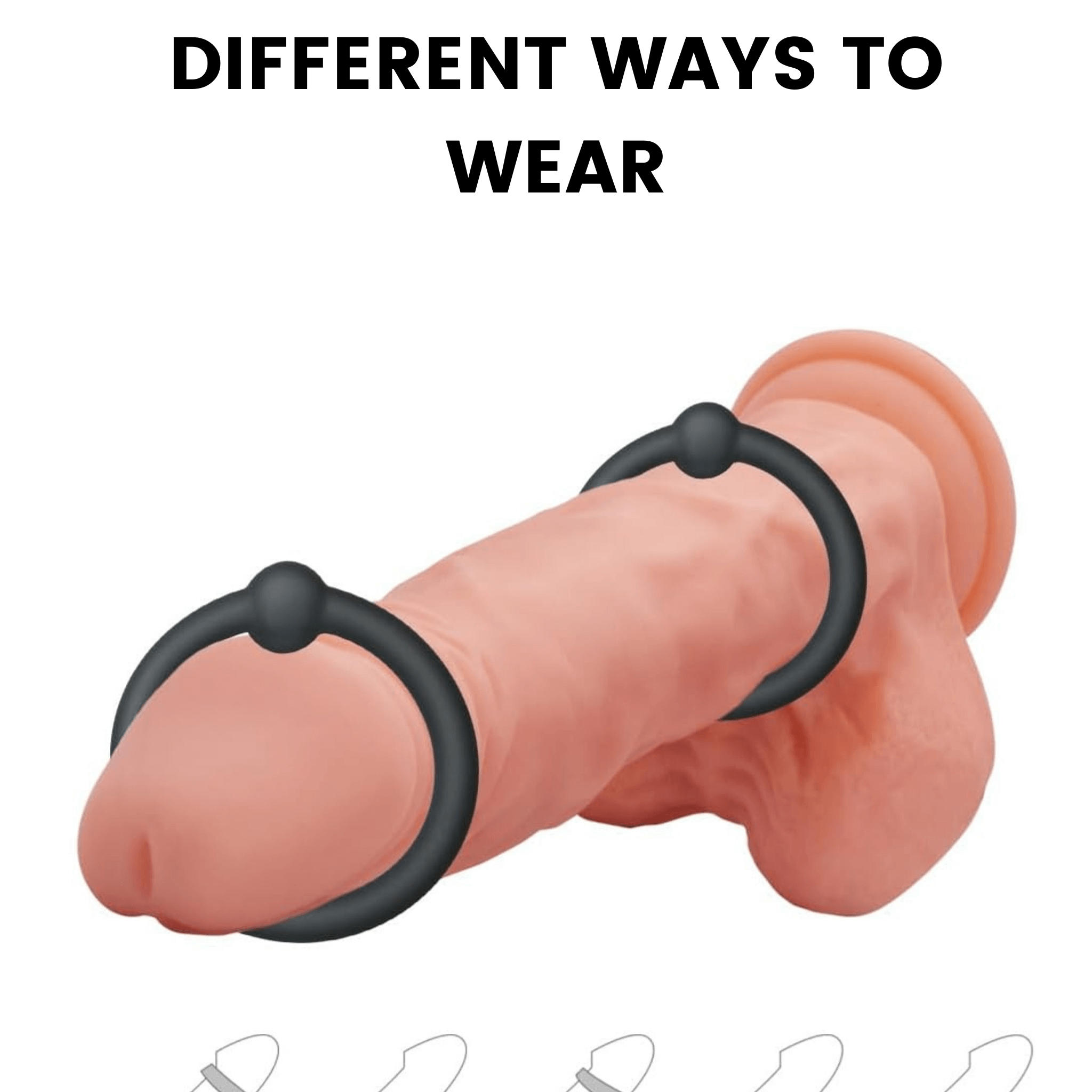 Beaded Silicone Cock Ring Set (4pcs)