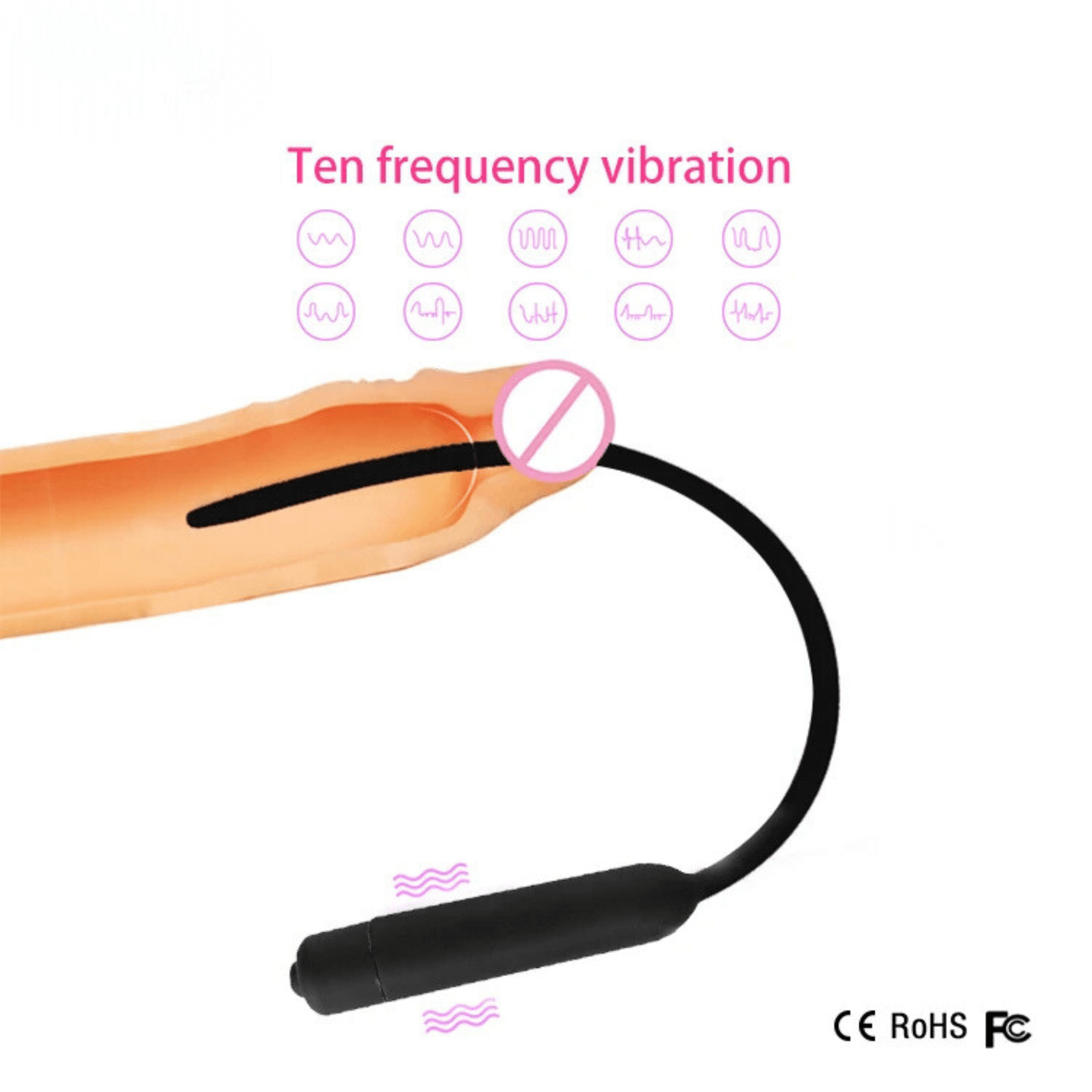 Vibrating Silicone Penis Plug