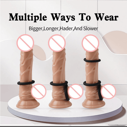 Total Control Silicone Cock Ring and Loop Set (7pcs)