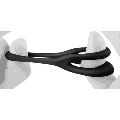 Max Erect Silicone Triple Cock and Balls Ring - 4Play Essentials