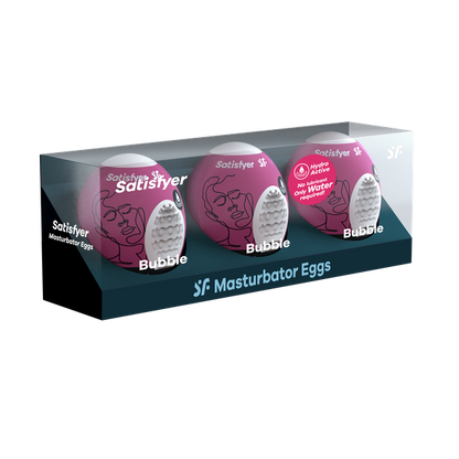 Satisfyer Masturbator Eggs - Set of 3 (Bubble)