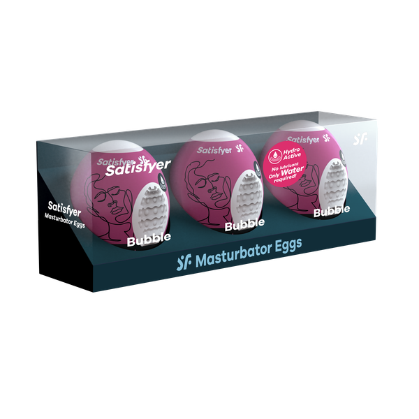 Satisfyer Masturbator Eggs - Set of 3 (Bubble)