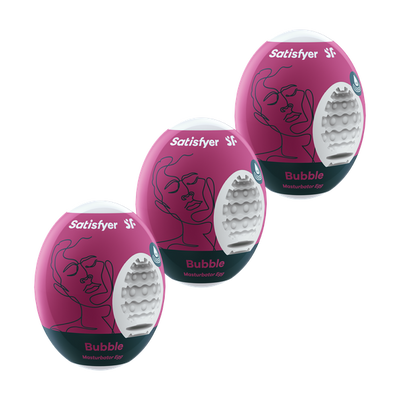 Satisfyer Masturbator Eggs - Set of 3 (Bubble) - 4Play Essentials