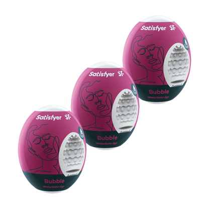 Satisfyer Masturbator Eggs - Set of 3 (Bubble)