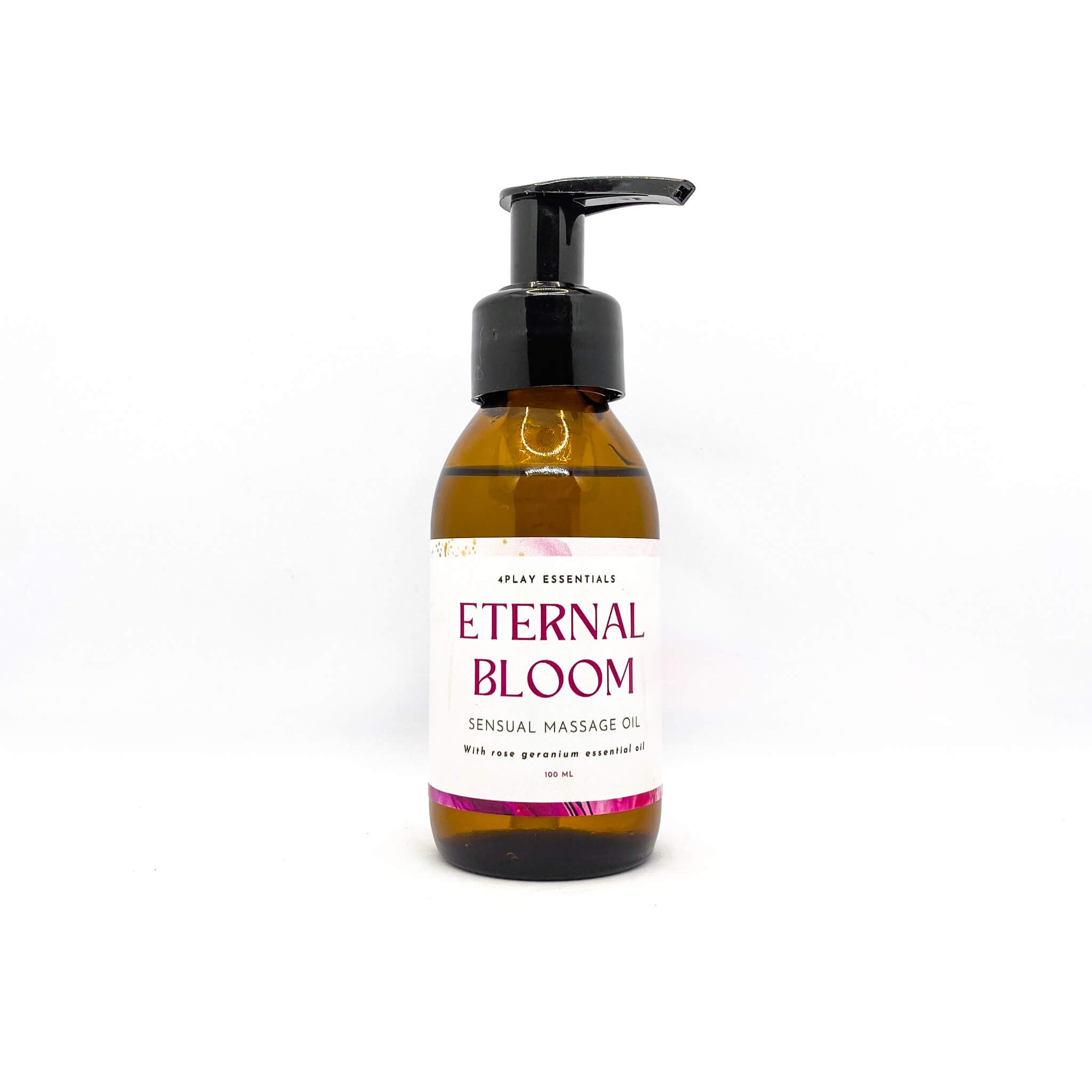 4Play Sensual Massage Oil 100ml - Rose Geranium