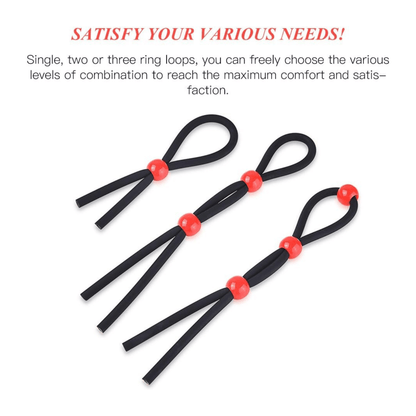 Adjustable Silicone Cock Ring Set (3pcs)