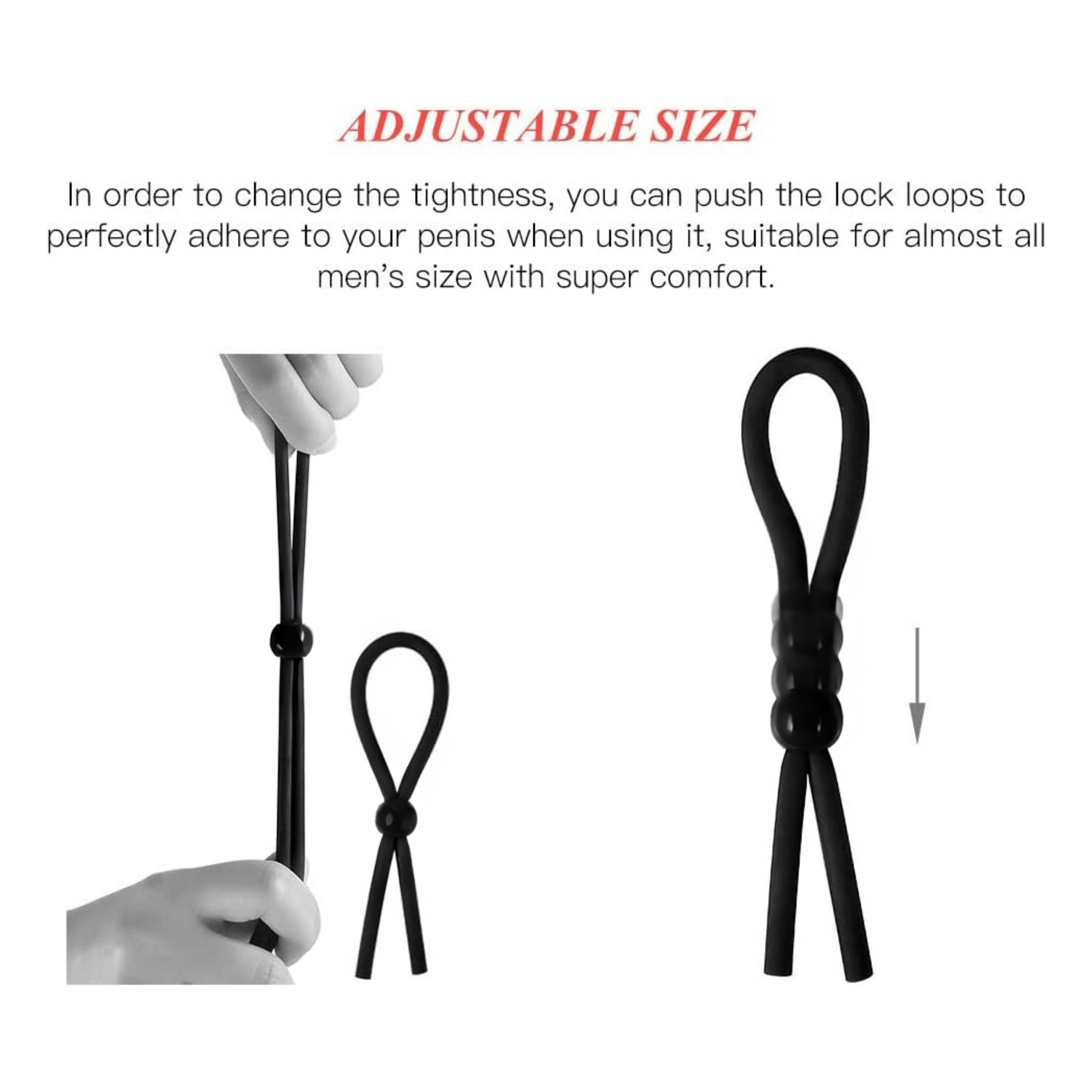 Adjustable Silicone Cock Ring Set (3pcs)