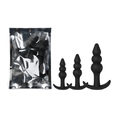 Beaded Delight Silicone Butt Plug Set (3pcs) - 4Play Essentials
