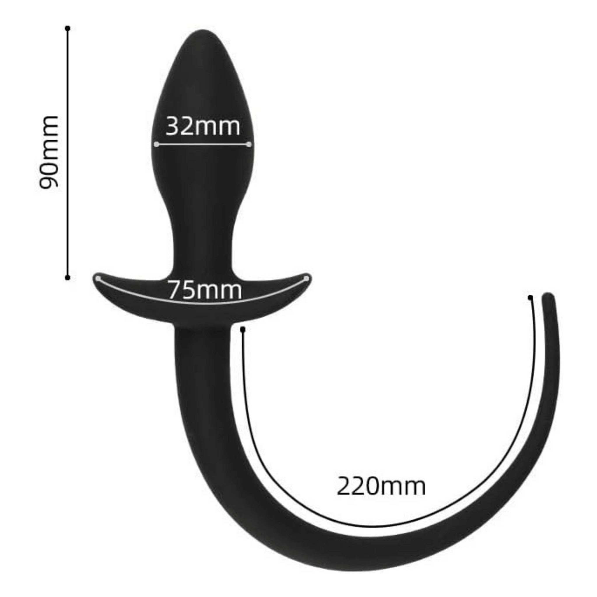 Animal Tail Silicone Butt Plug (32mm)
