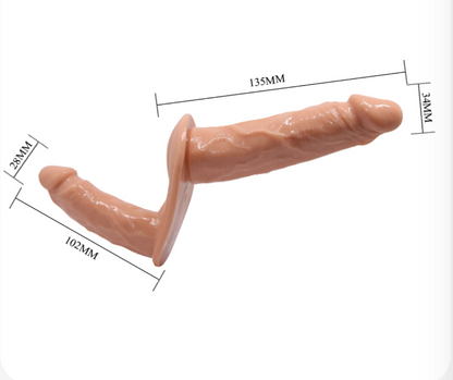 Baile Ultra Passionate Double Dildo Strap-On size
