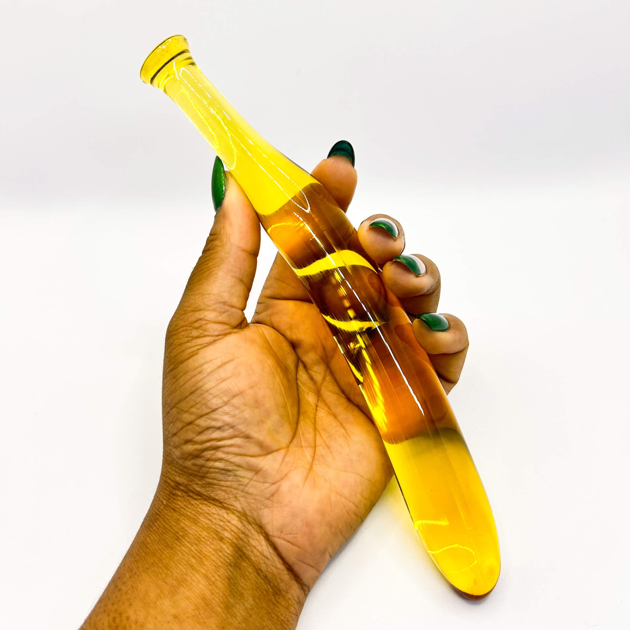 Banana glass dildo