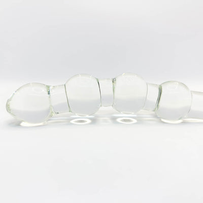 Beaded glass anal dildo