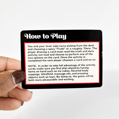 Bedroom Truth or Dare Adult Card Game