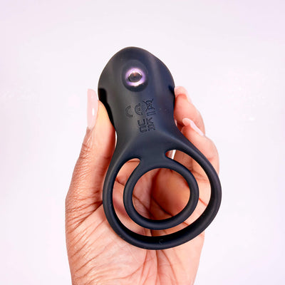 Black Rose 10-Mode Remote Control Vibrating Cock Ring