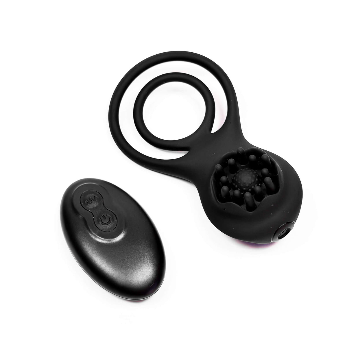 Black Rose 10-Mode Remote Control Vibrating Cock Ring