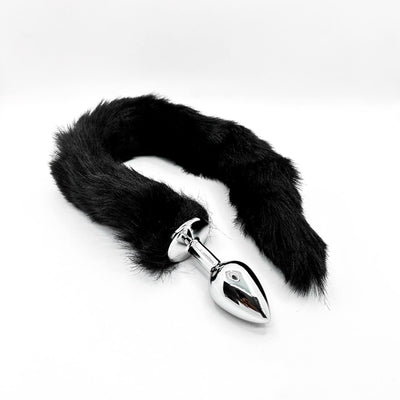 Black Fox Tail Anal Butt Plug