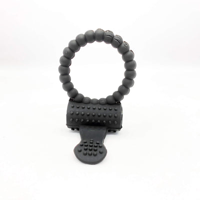 Black cock ring with vibrations