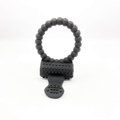 Black cock ring with vibrations