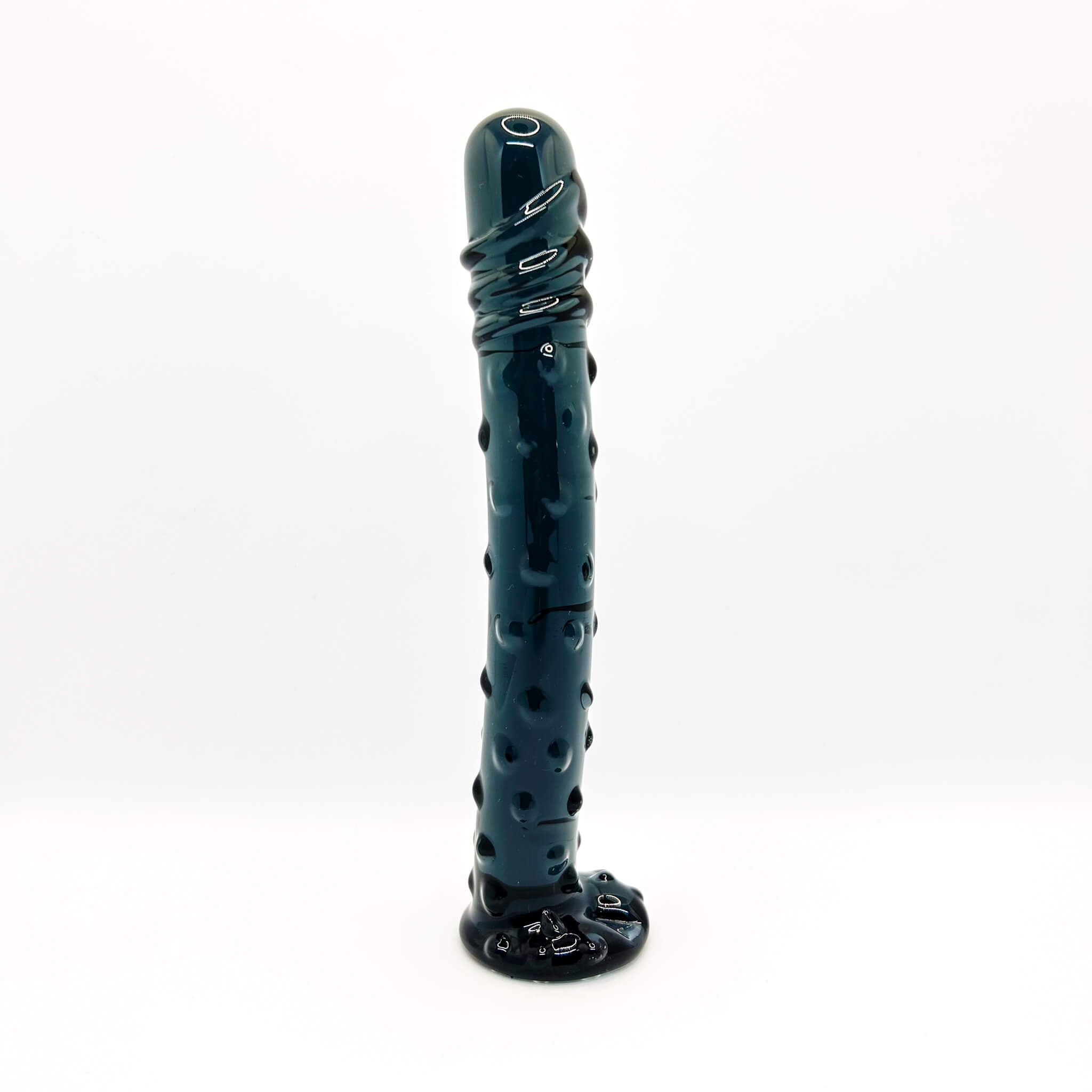 Curved and Dotted Glass Dildo Massager