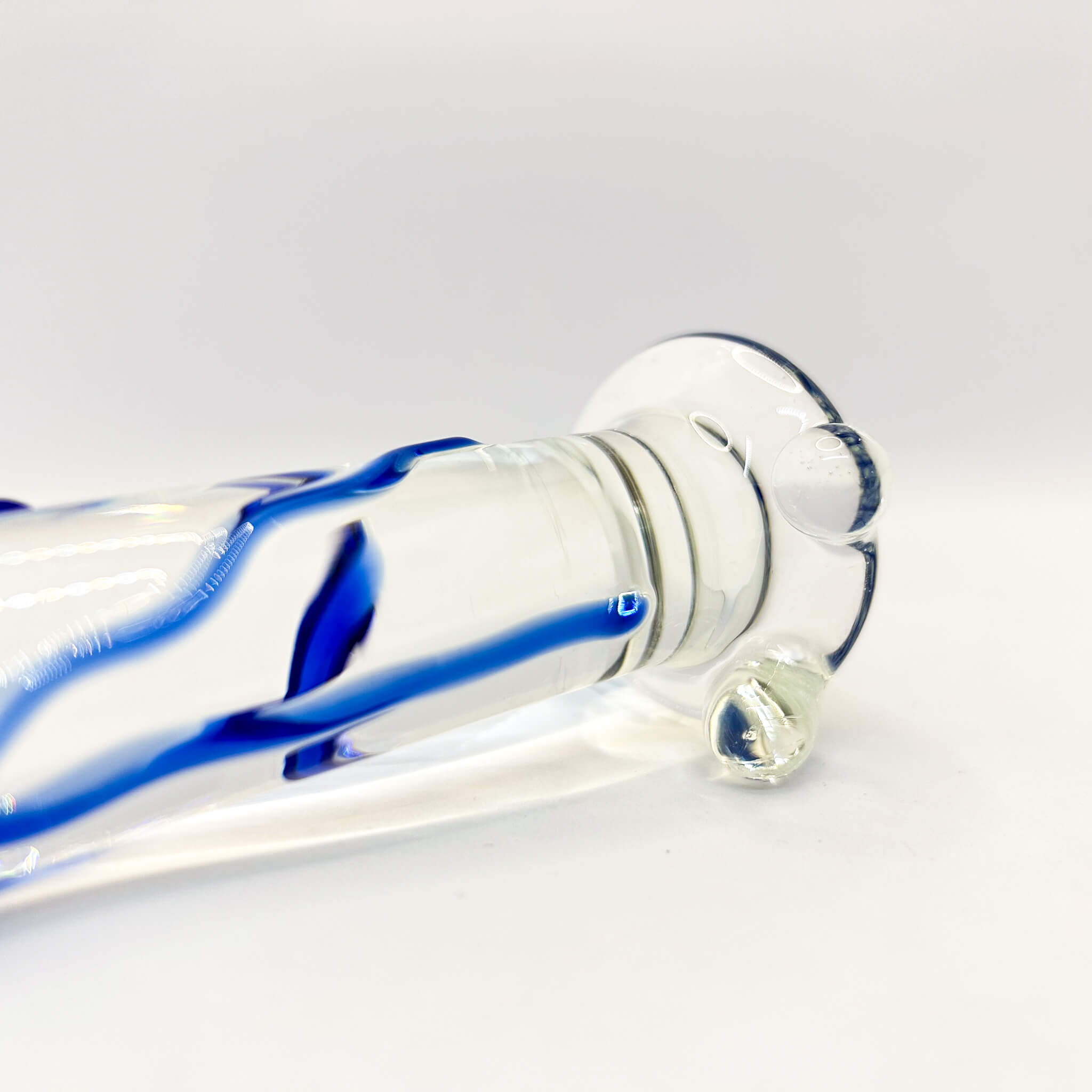 Glass dildo blue