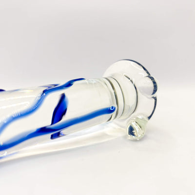 Glass dildo blue