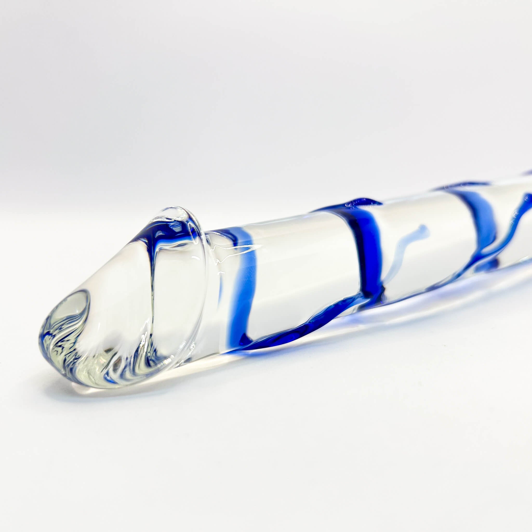 veiny glass dildo