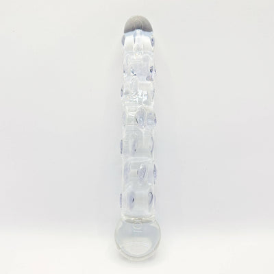 Bumpy glass dildo clear