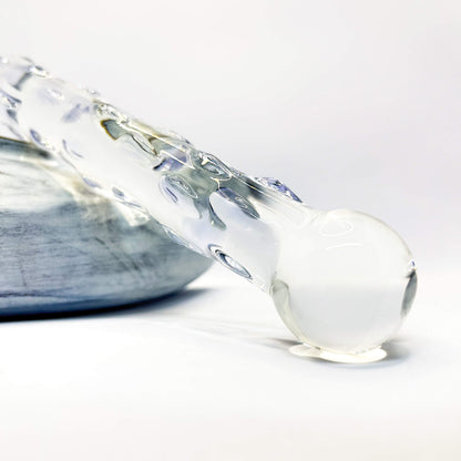 Bumpy Texture Glass Dildo Massager