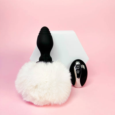 Bunny Bounce Remote Controlled Rabbit Tail Butt Plug (32mm)