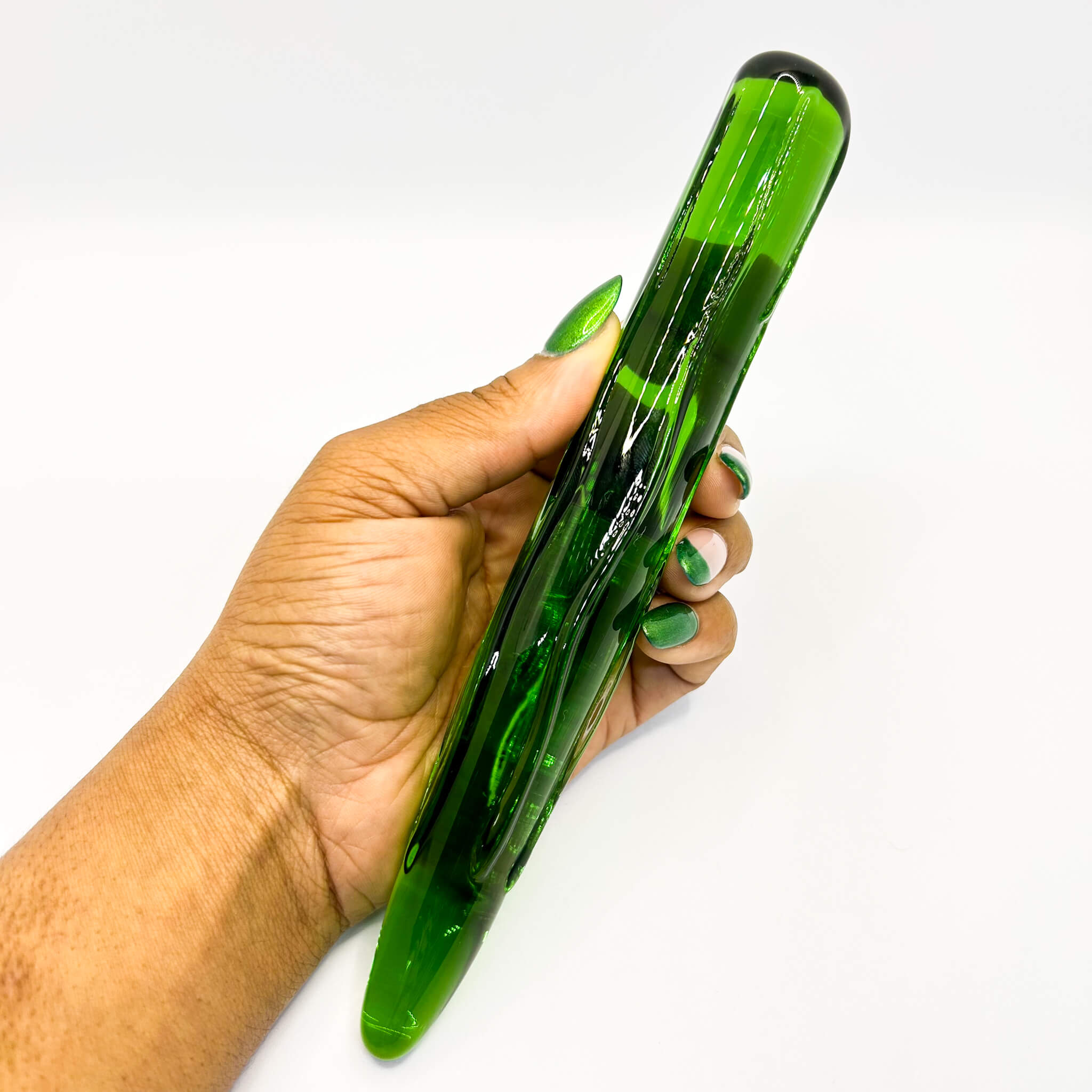 Cucumber glass dildo