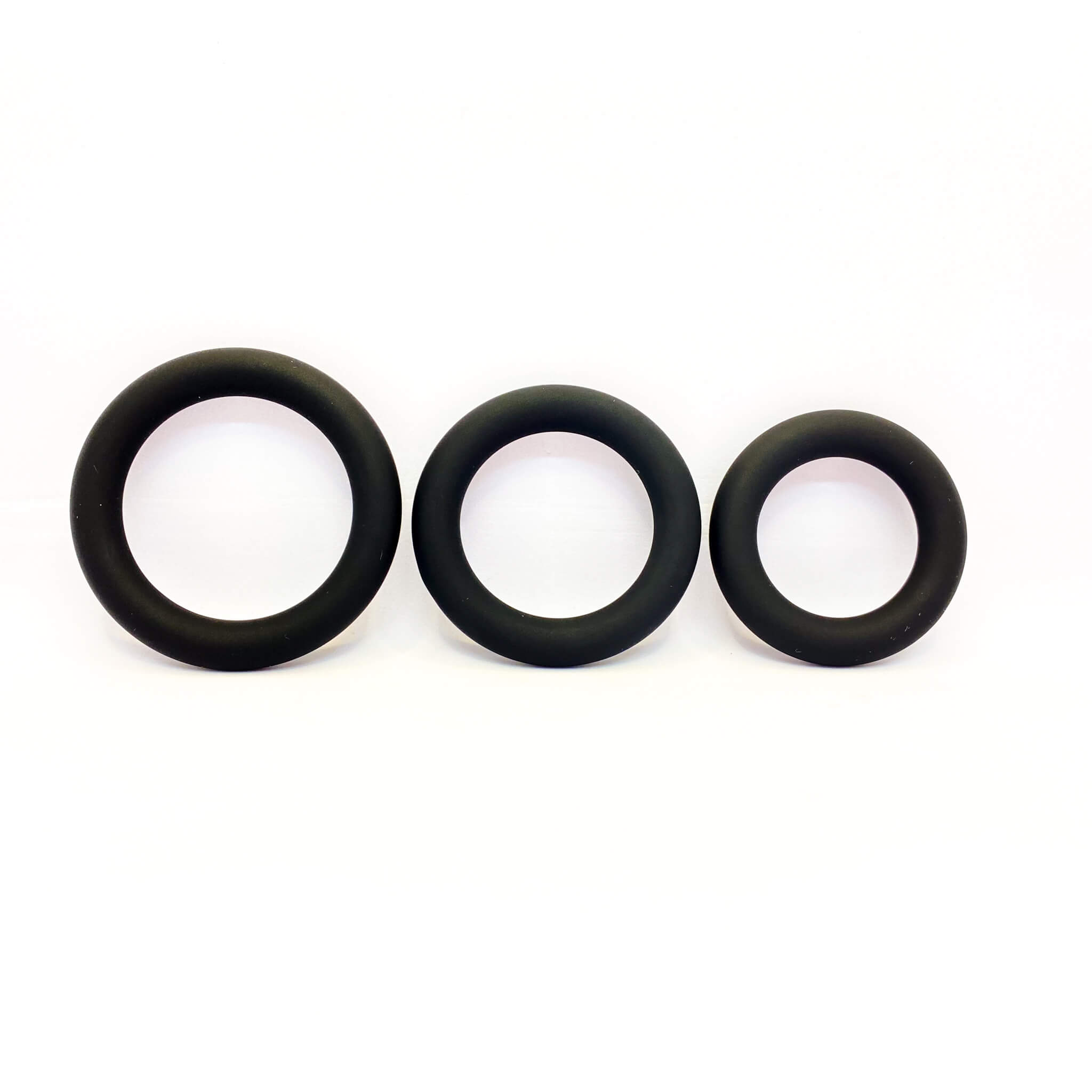 Extra Thick Silicone Cock Ring Set black