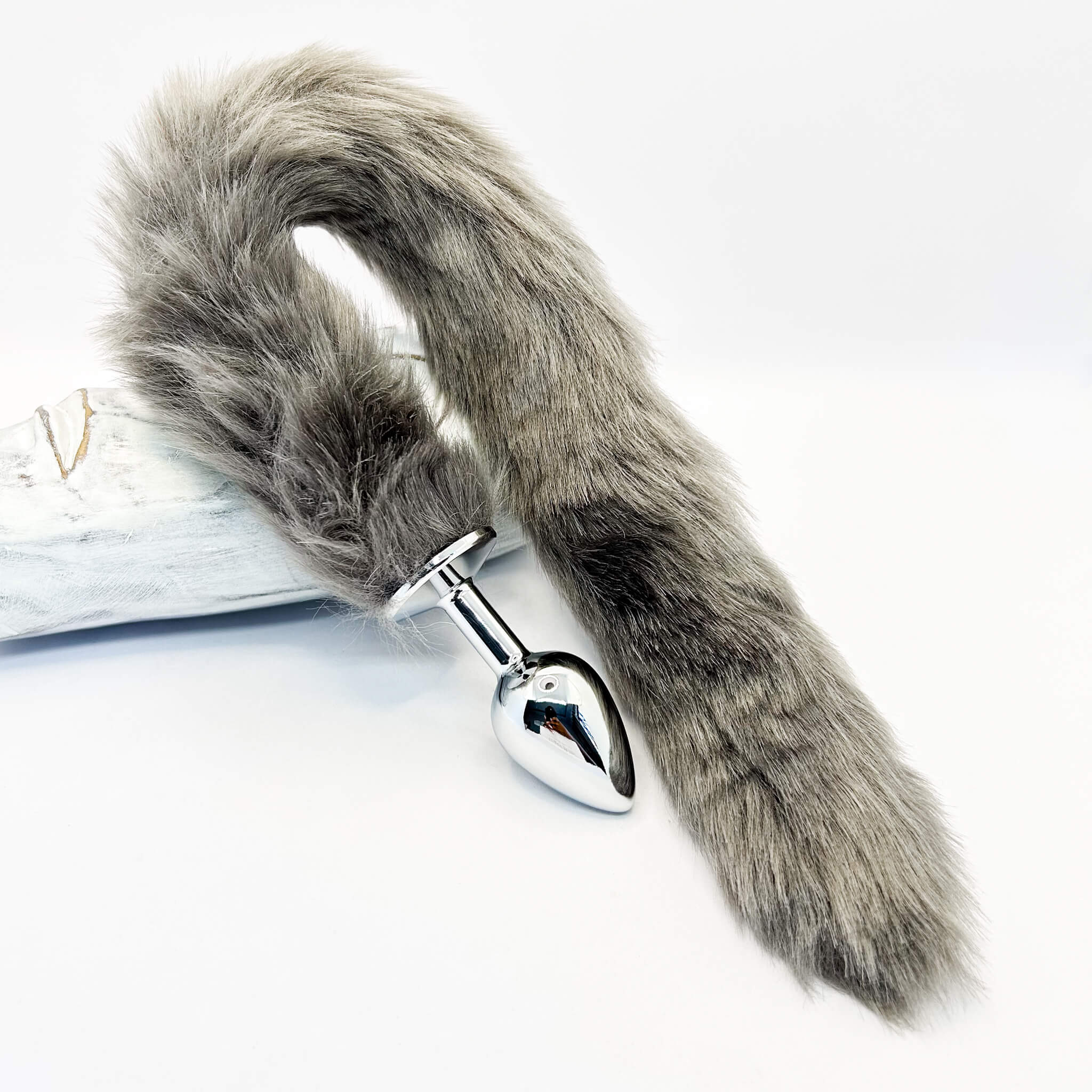 Fox Tail Anal Butt Plug grey
