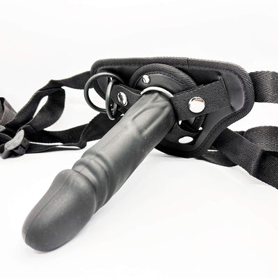 Leather bottom strap on