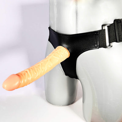 Lengthy Liberation Strap On Dildo on a white background