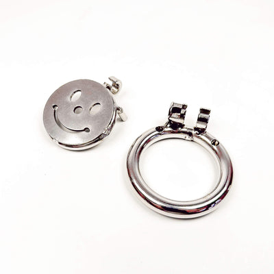 Locked & Smiling Flat Chastity Cage