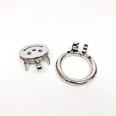Locked & Smiling Flat Chastity Cage