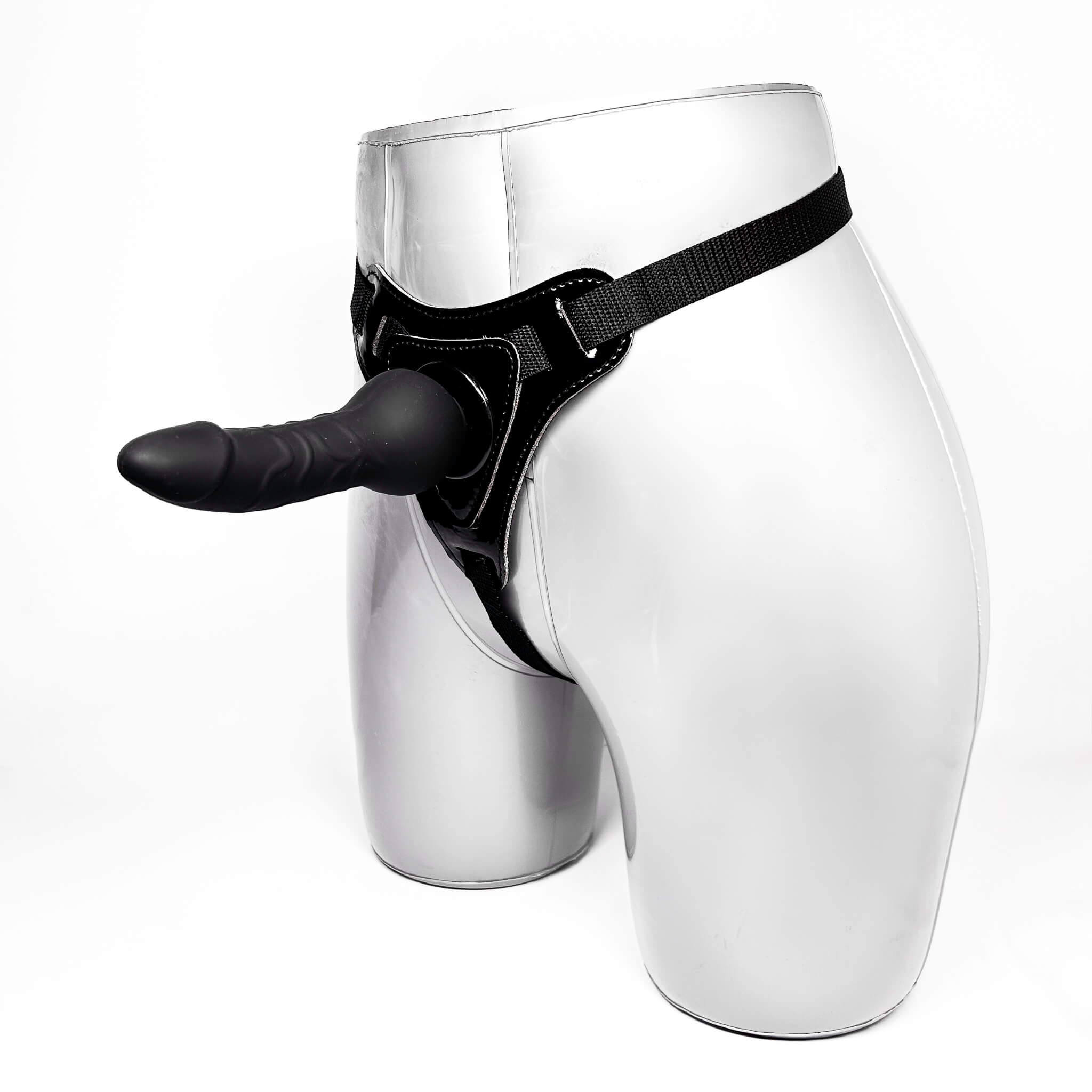 LustLine Silicone Strap-On Dildo Black