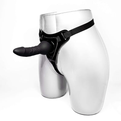 LustLine Silicone Strap-On Dildo Black