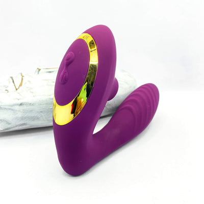 Mary Double Orgasm Wearable Vibrator With Suction purple