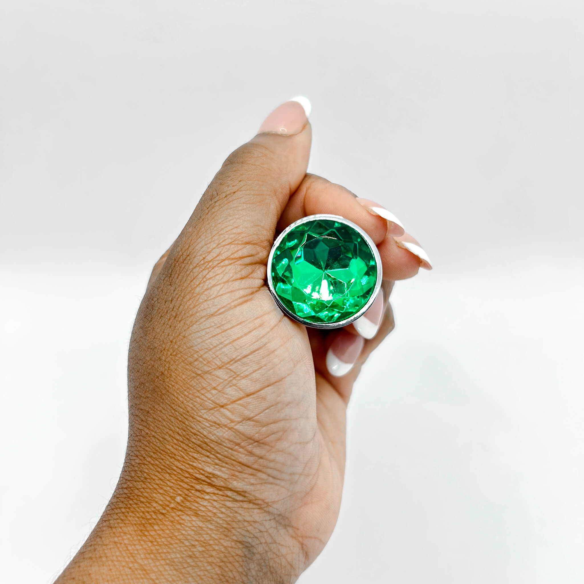Extra Small Jewelled Metal Butt Plug (18mm)